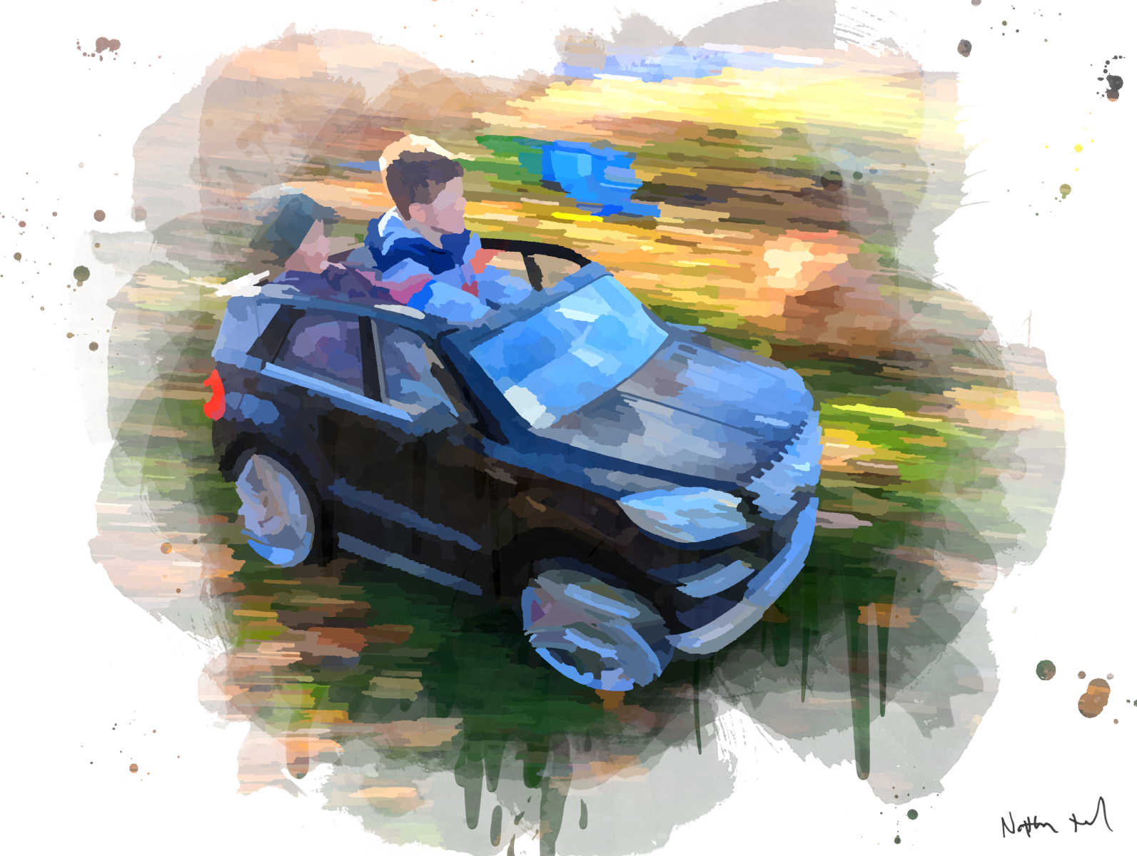 A photo of Isaiah and Oakley